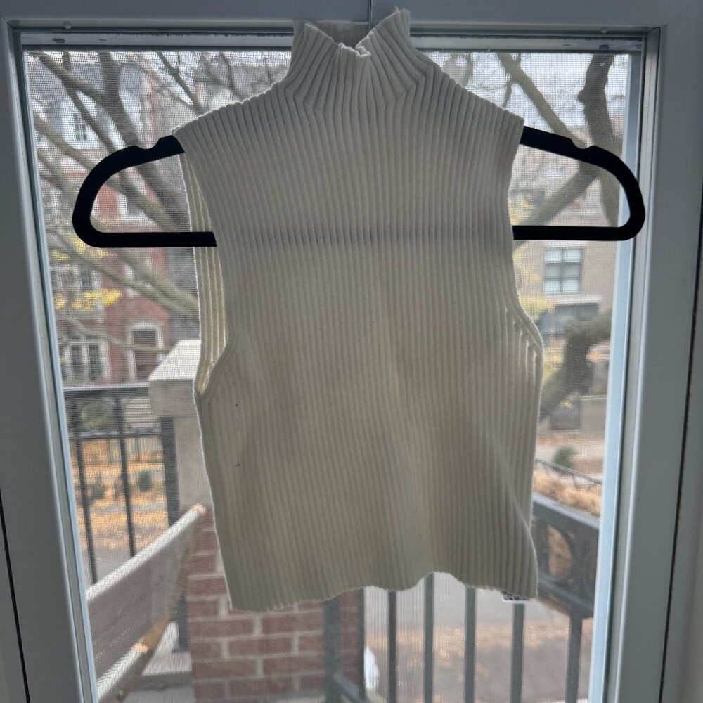 Zara Turtleneck Sleeveless Knit Tank